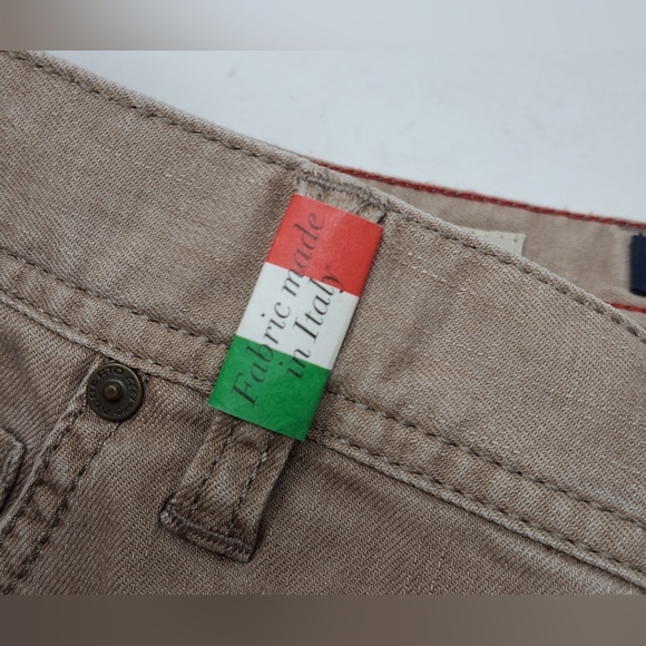 NWT Alberto Men's Modern Fit Jeans Italian Fabric Beige 8197 STONE 34x30 - Picture 4 of 16